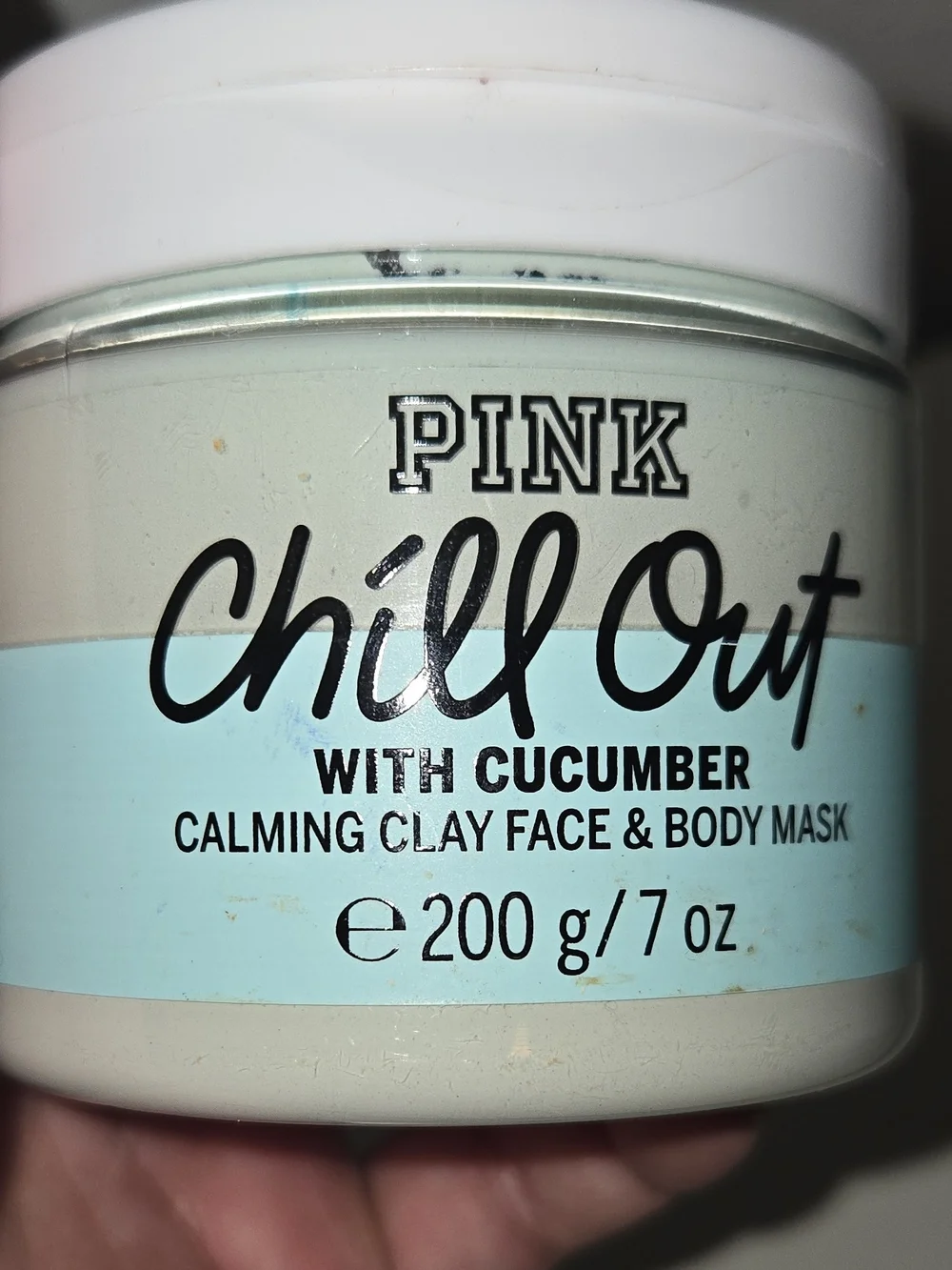 PINK Victoria's Secret Chill Out Calming Clay Mask - Pale Aqua & White